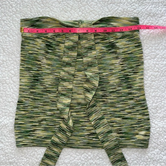 Y2K VTG tube top tie front green Ann Taylor LOFT petites 90s 2000s strapless MP - Picture 5 of 8
